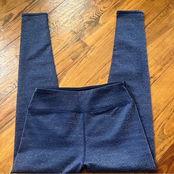 Zella Girl Navy Metallic Leggings size XL - Picture 2 of 11
